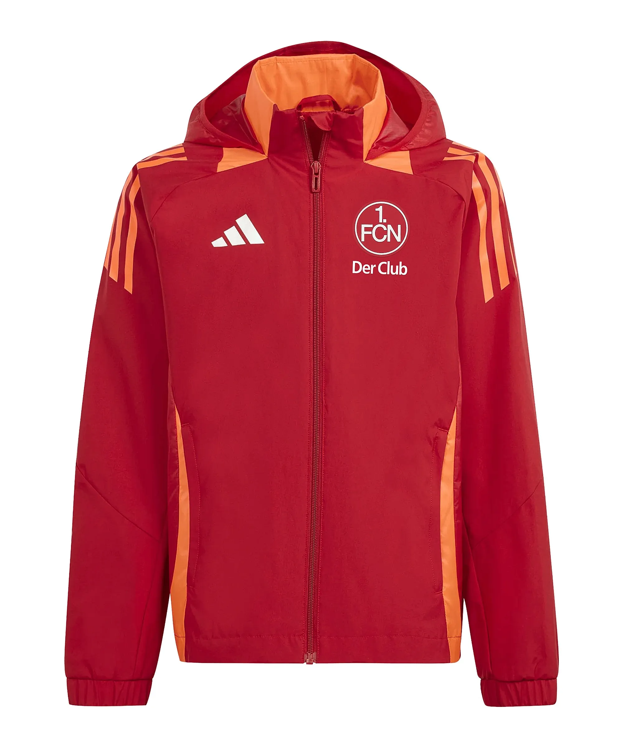 adidas 1.FC Nürnberg Allwetterjacke Kids Rot