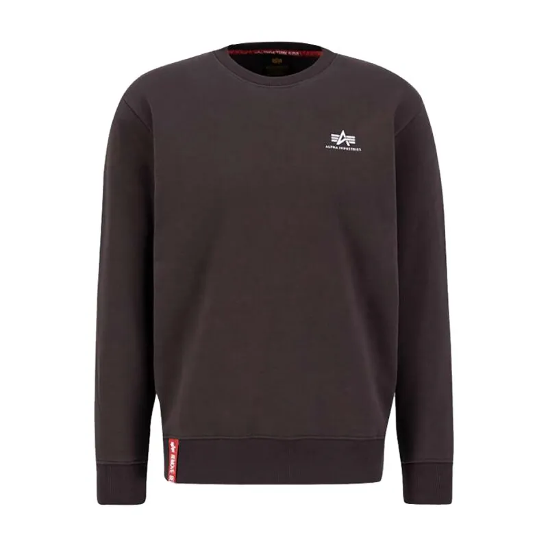 Alpha Industries Herren Basic Sweater Small Logo hunter brown