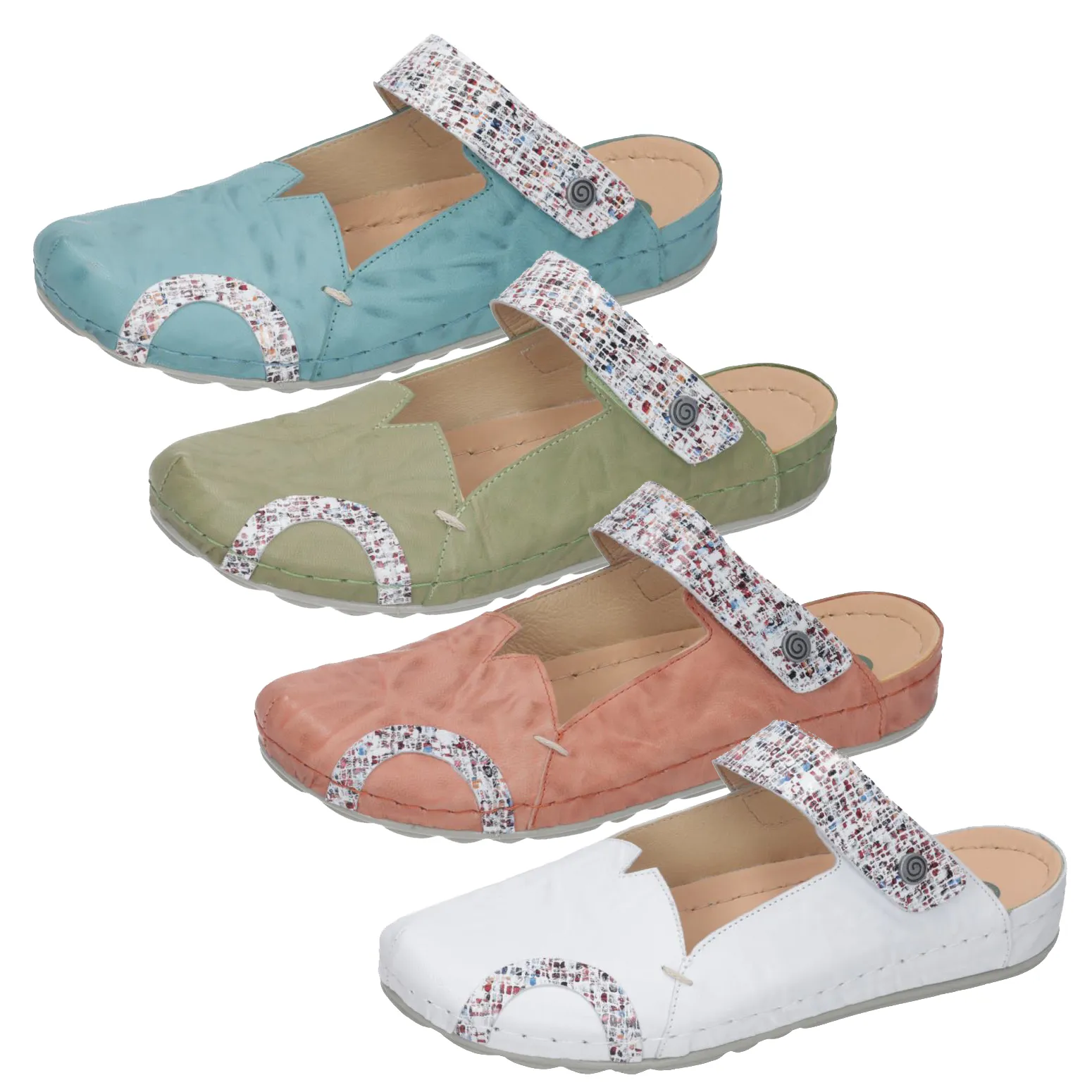 Dr. Brinkmann 701519 Damen Clogs Pantoletten Leder
