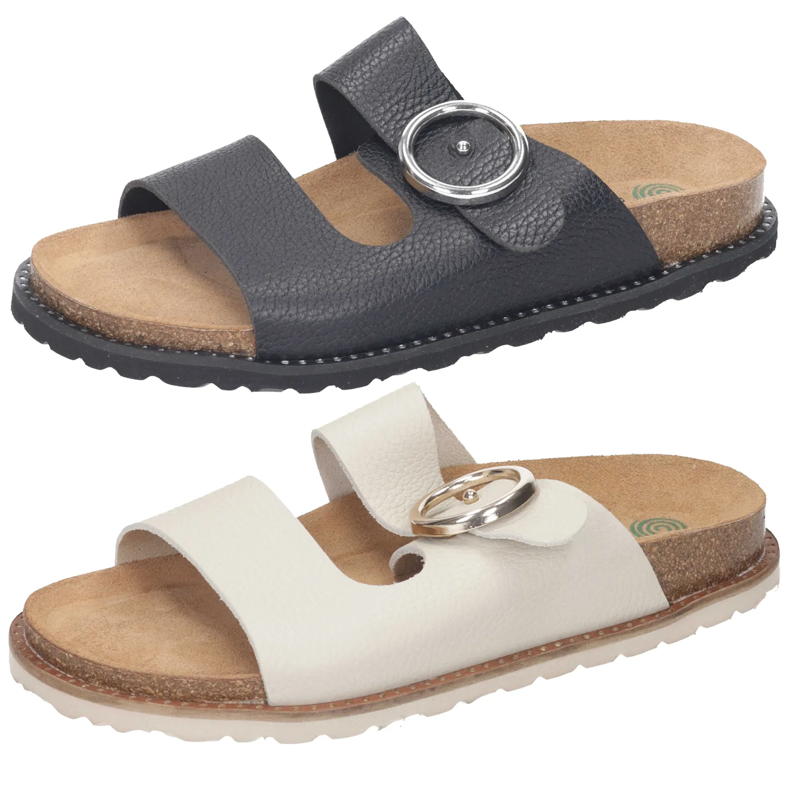 Dr. Brinkmann Damen Clogs Pantoletten Riemen Schnallen 700122