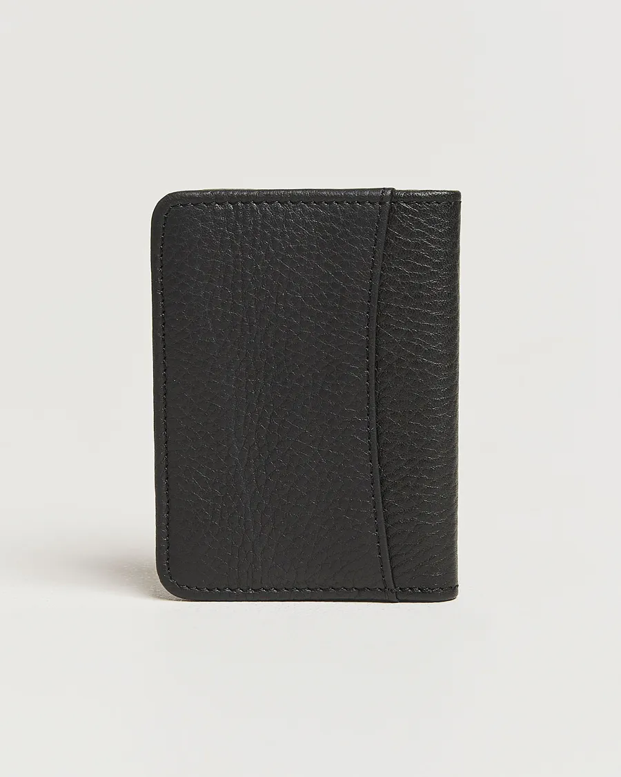 Fenchurch Grained Leather Card Holder Black