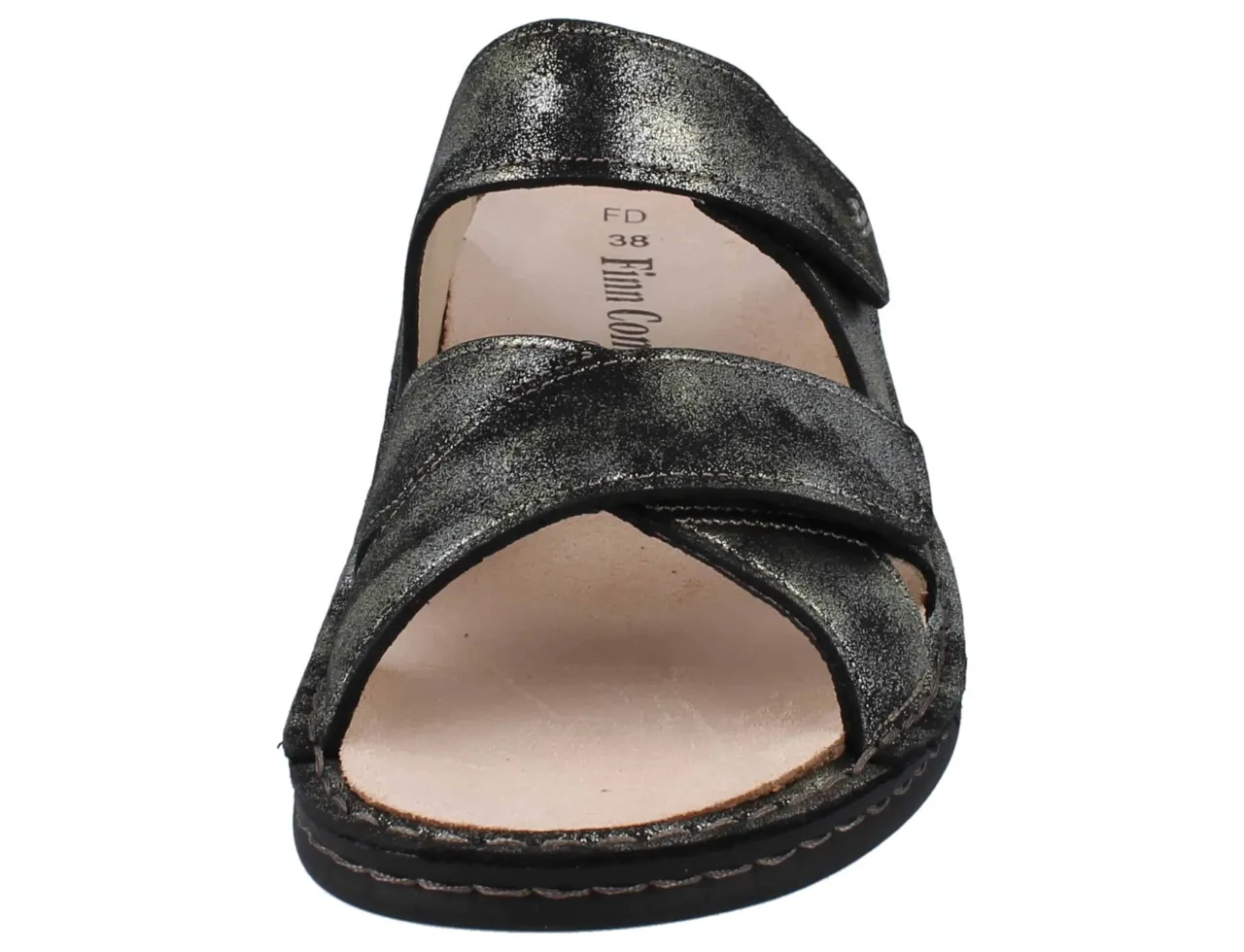 FINN COMFORT Melrose Damen Pantoletten silbergrau Nubukleder