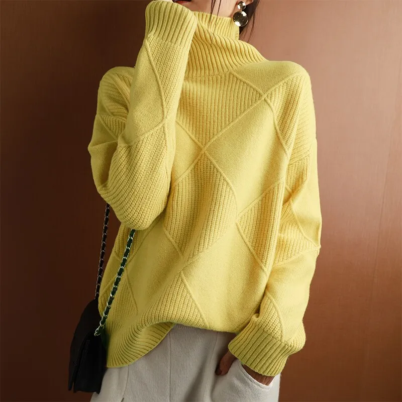 Heidi-Mode - Trendy Pullover mit warmem Kragen für Frauen