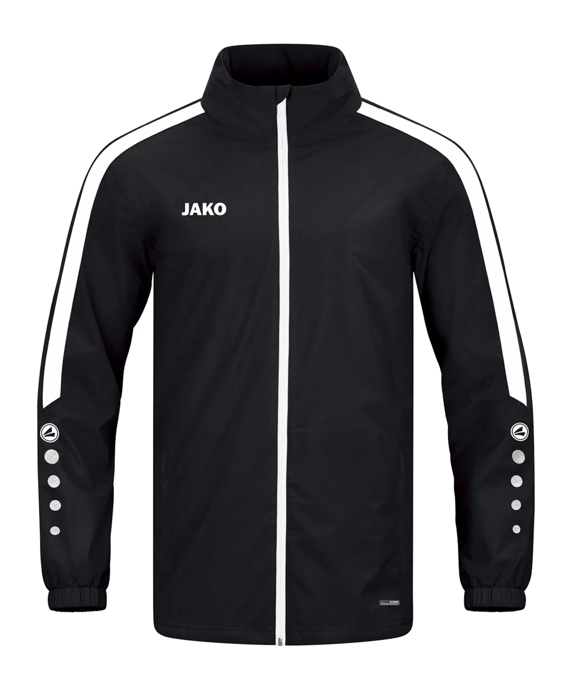 JAKO Power Allwetterjacke Schwarz Weiss F800