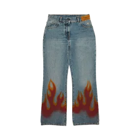 Jeans Palm Angels Burning Flared Jeans PWYA026F22DEN0014025