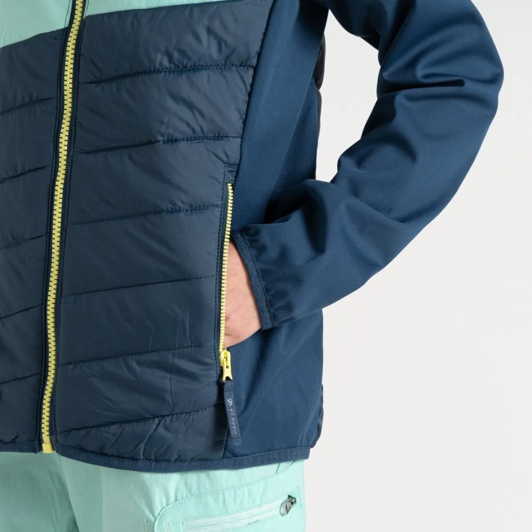 Kinderjacke Dare2b EXPLORE HYBRID dunkelblau/mint 110-116