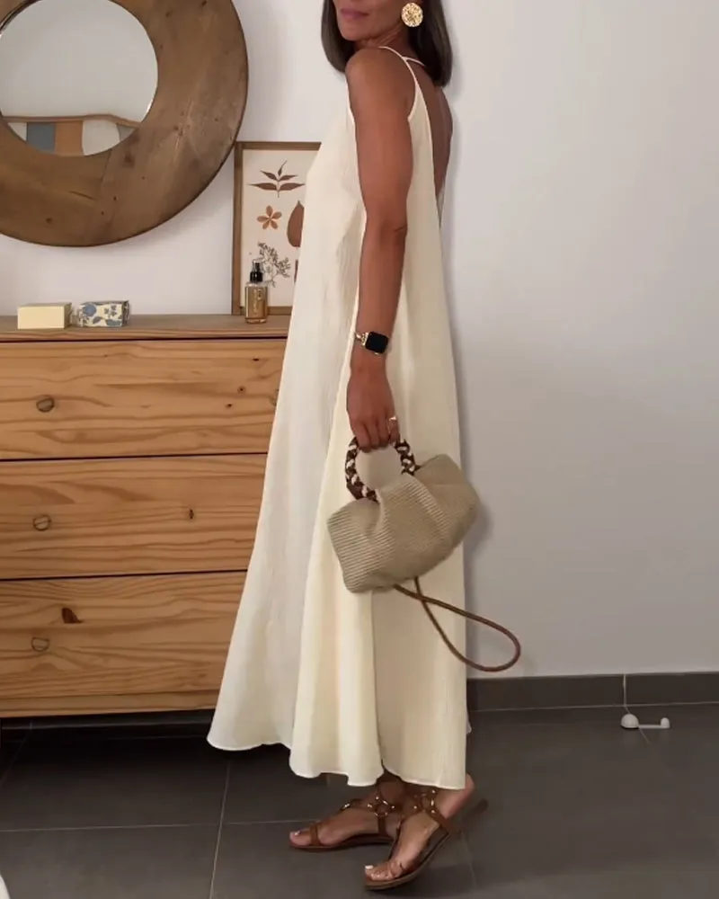 Lässiges Rückenfreies Kleid