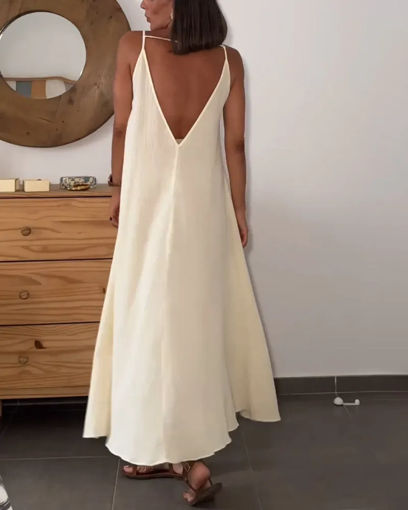 Lässiges Rückenfreies Kleid