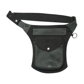 Nijens Gassi-Tasche Leder Vintage in Schwarz mit Prgung Sweet Dog - Barcelona HS 4602