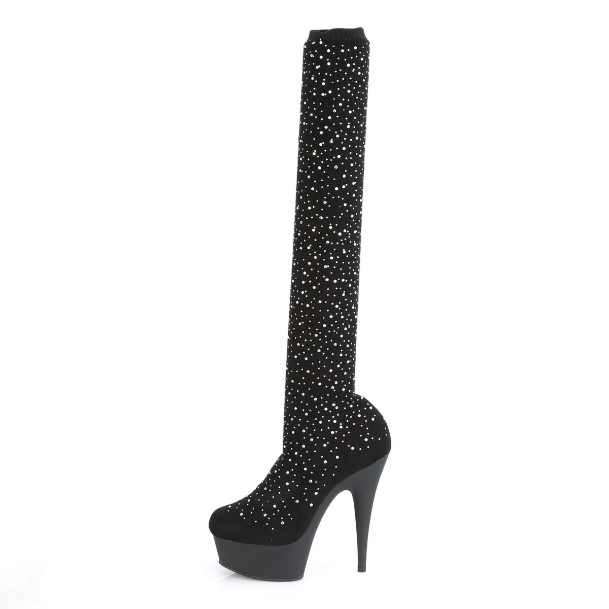 Plateau Stiefel mit Strass DELIGHT-3002
