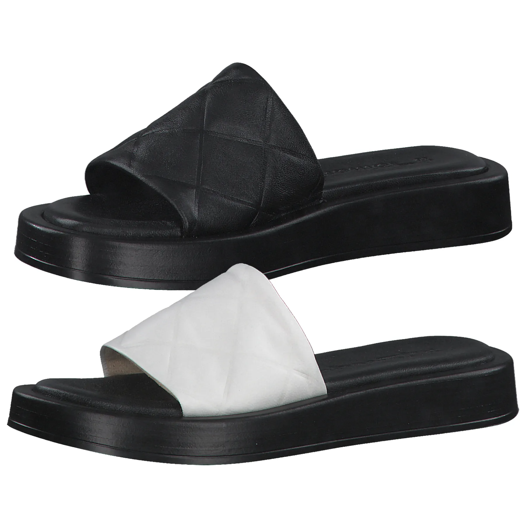 Tamaris Damen Pantoletten Plateau Clogs Leder 1-27232-28